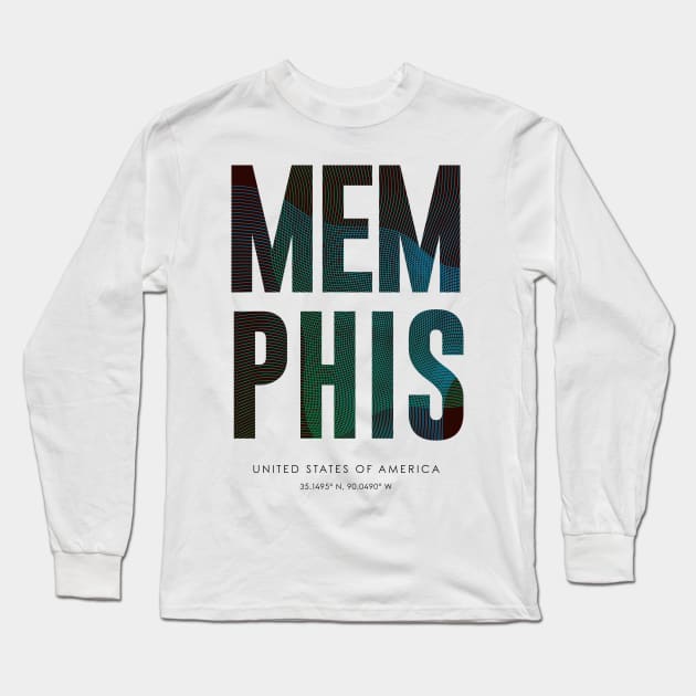 Memphis City typography Long Sleeve T-Shirt by StudioGrafiikka